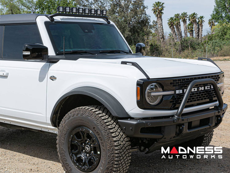 Ford Bronco Light Upgrade - Roof Rack Light Mount Bar - Tubular - 8x 3-Inch Amber/ White Pod Lights